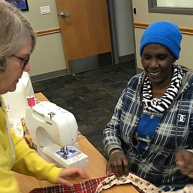 New sewing group helps clients make friends, learn new skill